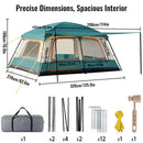 el Outdoor BackpackinTenda Grande de Camping para 4 a 6 Pessoas – 2 Quartos, Espaçosa e Ideal para Famíliag Equipment Waterproof Windproof