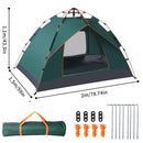 el Outdoor BackpackinTenda Grande de Camping para 4 a 6 Pessoas – 2 Quartos, Espaçosa e Ideal para Famíliag Equipment Waterproof Windproof