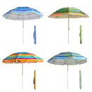 S7 STAR Multicolor Beach Umbrella, large and lightweight with UV 50 protection, ideal for outdoor use, perfect for beach and garden settings.