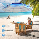 S7 STAR Multicolor Beach Umbrella, large and lightweight with UV 50 protection, ideal for outdoor use, perfect for beach and garden settings.