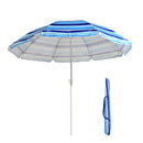S7 STAR Multicolor Beach Umbrella, large and lightweight with UV 50 protection, ideal for outdoor use, perfect for beach and garden settings.