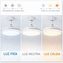 Ventilador de Teto LED Retrátil 36W com Controle Remoto | 3 Tons de Luz e Motor Silencioso