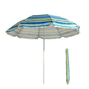 S7 STAR Multicolor Beach Umbrella, large and lightweight with UV 50 protection, ideal for outdoor use, perfect for beach and garden settings.
