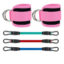 Ankle Straps Resistance Bands Set Fitness Workout Exercise Equipment Ankle Weight Yoga Elastic Fitness Band For Gym Man Woman