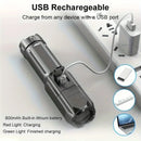 Lanterna Tática LED Recarregável USB | Alta Potência com Zoom Ajustável