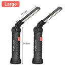 Lanterna LED COB Recarregável USB com Base Magnética e Cabeça Articulada