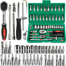 Kit de Ferramentas Profissional 46 Peças Auto & Casa com Chave de Catraca