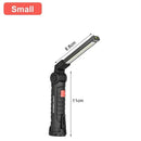Lanterna LED COB Recarregável USB com Base Magnética e Cabeça Articulada