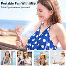 Mini Ventoinha Portátil BreezeMist™ USB com Pulverização de Água 4 velocidades